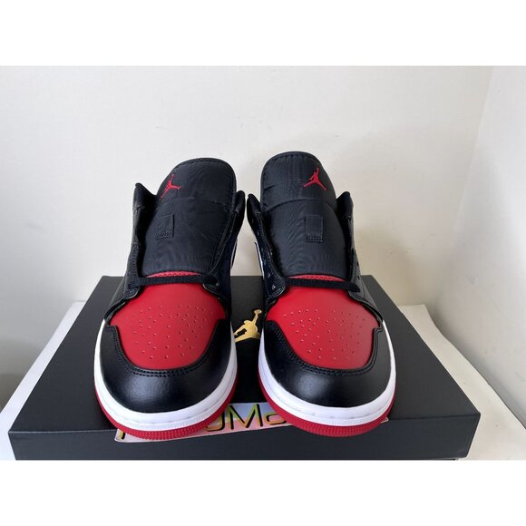 Jordan 1 Low Bred Toe 2.0 Mens Sizes 553558 161 - Picture 2 of 6